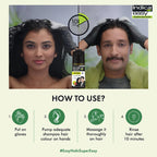 Indica Natural Black Hair Color Shampoo, Ammonia-Free, 180ml, Gloves Included