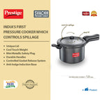 Prestige Deluxe Plus Hard Anodized Outer Lid Pressure Cooker, 5 Litres, Black