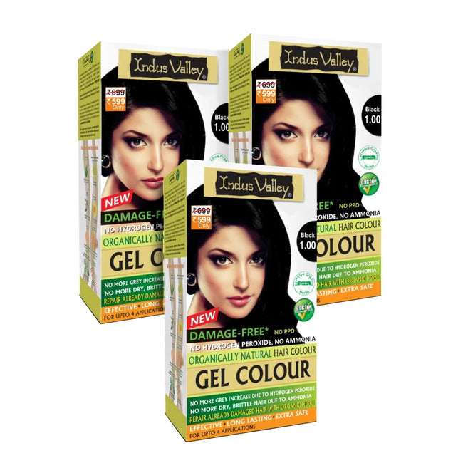 Indus Valley Natural Gel Hair Color Dark Brown 65ml Ammonia & PPD Free Hover Image