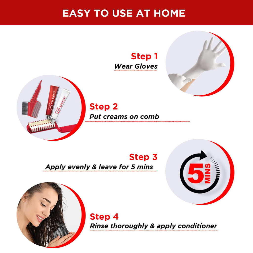 Revlon Top Speed Hair Color, 180g - Deep Mahogany Brown 50 (Pack of 1)