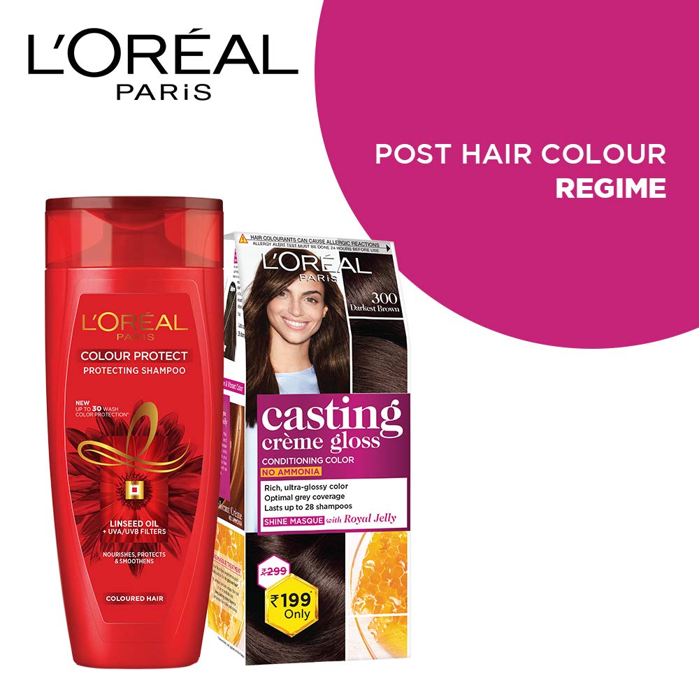 L'Oreal Casting Crème Gloss Hair Color 300 Darkest Brown 45g