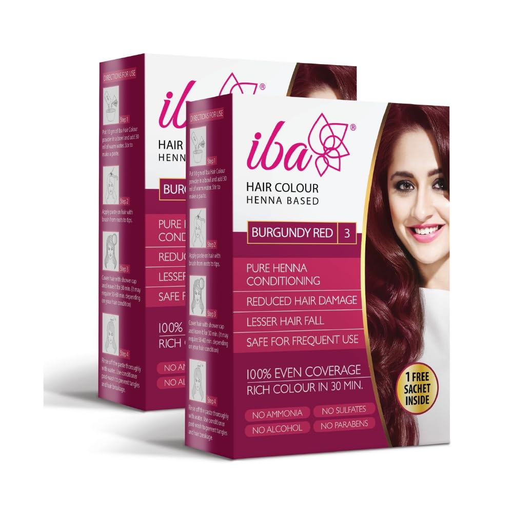 Iba Dark Brown Henna Hair Color 70g Ammonia-Free Herbal Powder