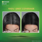 Garnier Black Naturals Hair Color, 100% Grey Coverage, Deep Black 20g+20ml