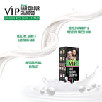 VIP Hair Color Shampoo Black 180ml for Men & Women 100% Grey Coverage