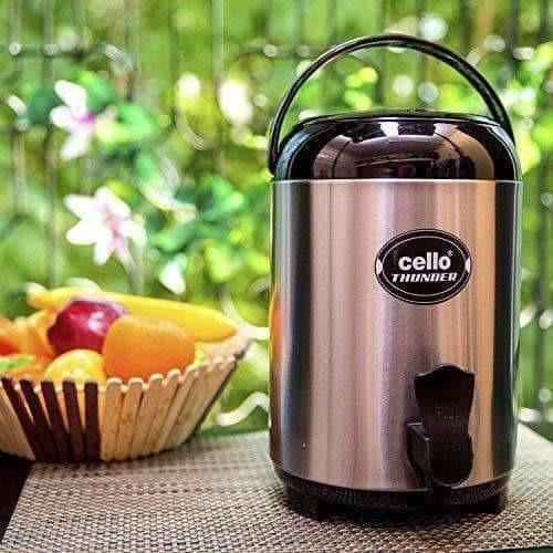 Cello Thunder Stainless Steel Flask, 4 Litres, Black