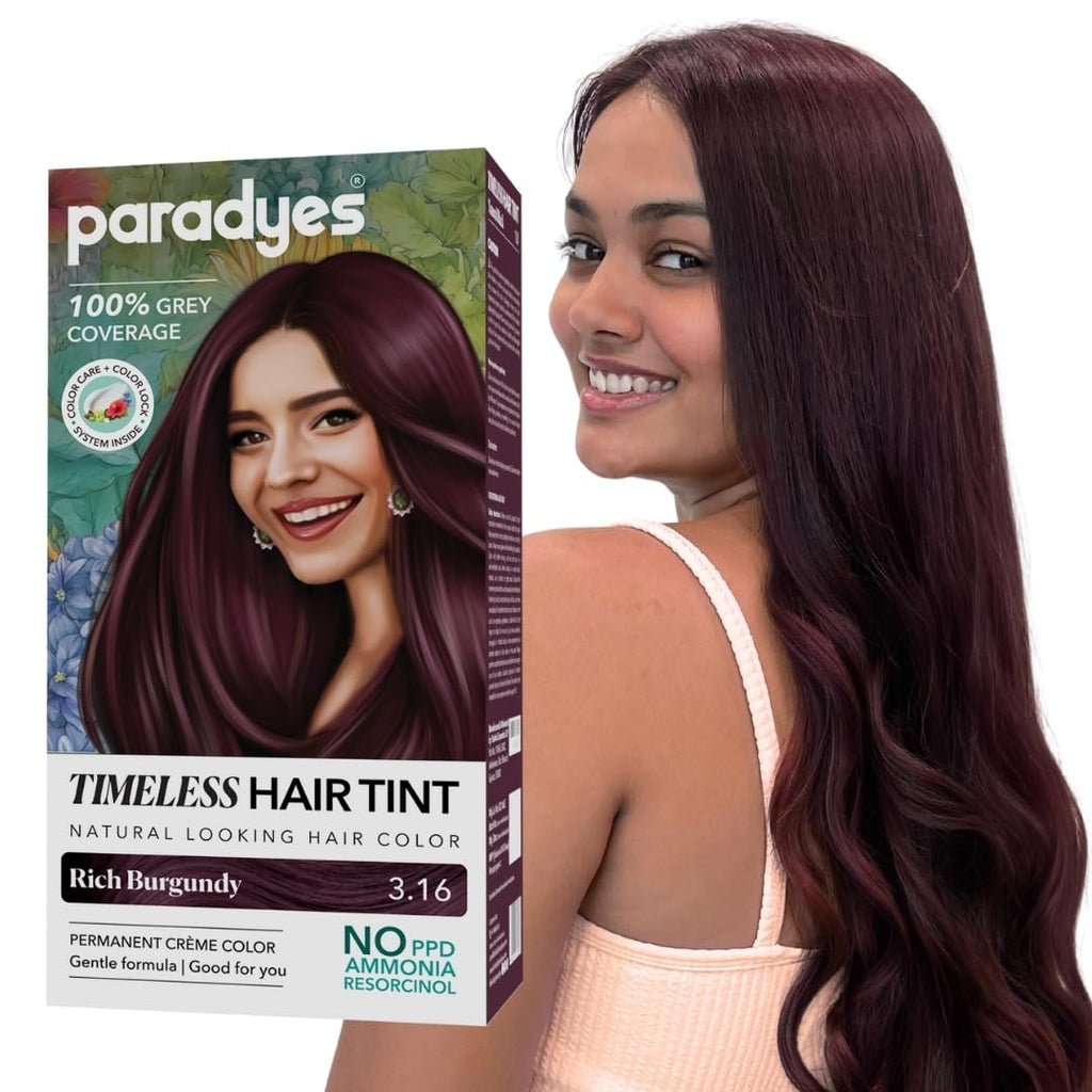 Paradyes Dark Brown Permanent Hair Color, Grey Coverage, No PPD or Ammonia