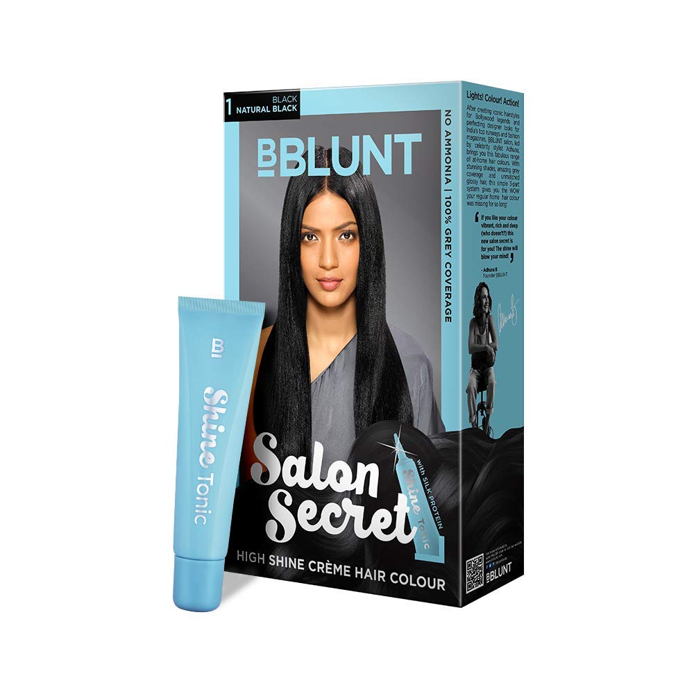 Bblunt High Shine Hair Color Chocolate Brown 100g with Shine Tonic