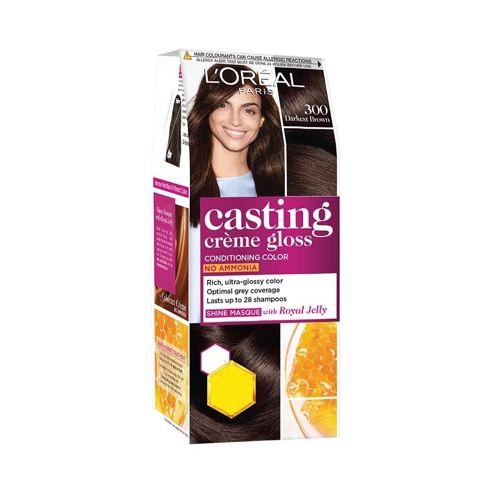L'Oreal Casting Crème Gloss Hair Color 300 Darkest Brown 45g