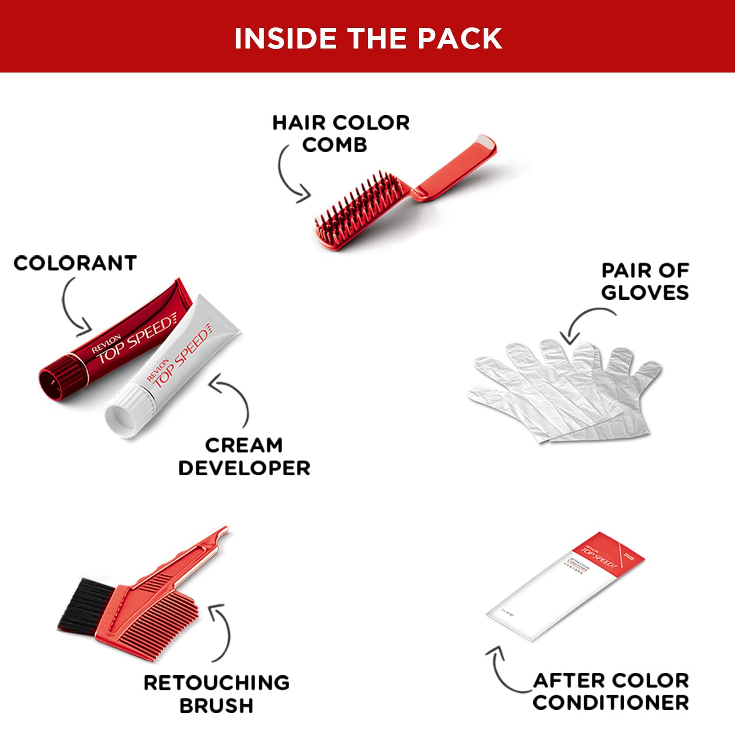 Revlon Top Speed Hair Color, 180g - Deep Mahogany Brown 50 (Pack of 1)