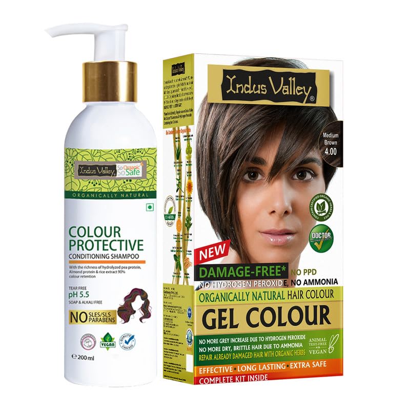 Indus Valley Natural Gel Hair Color Black 220ml Ammonia PPD Free