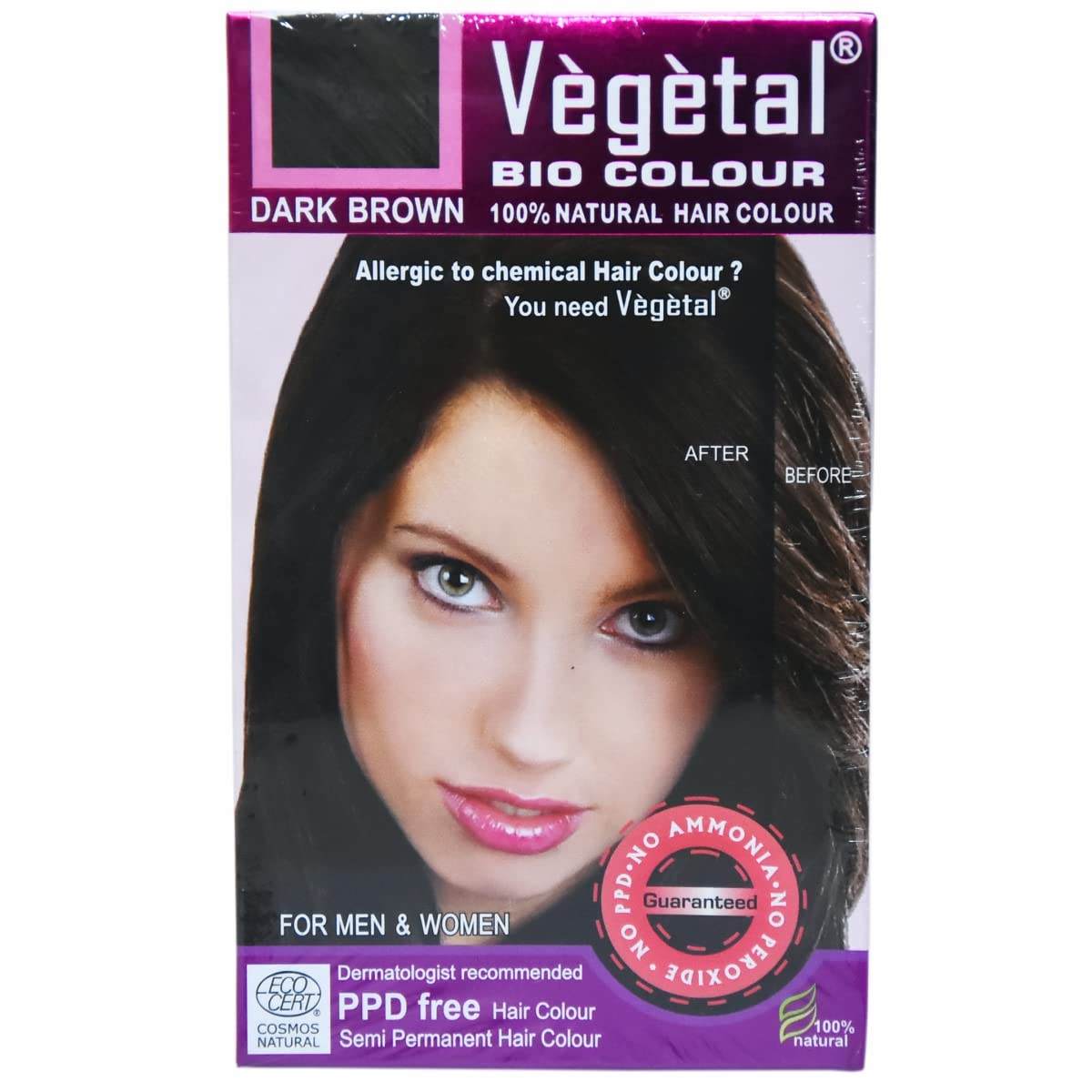 Vegetal Bio Dark Brown Hair Color 50g Ammonia-Free Organic Kit