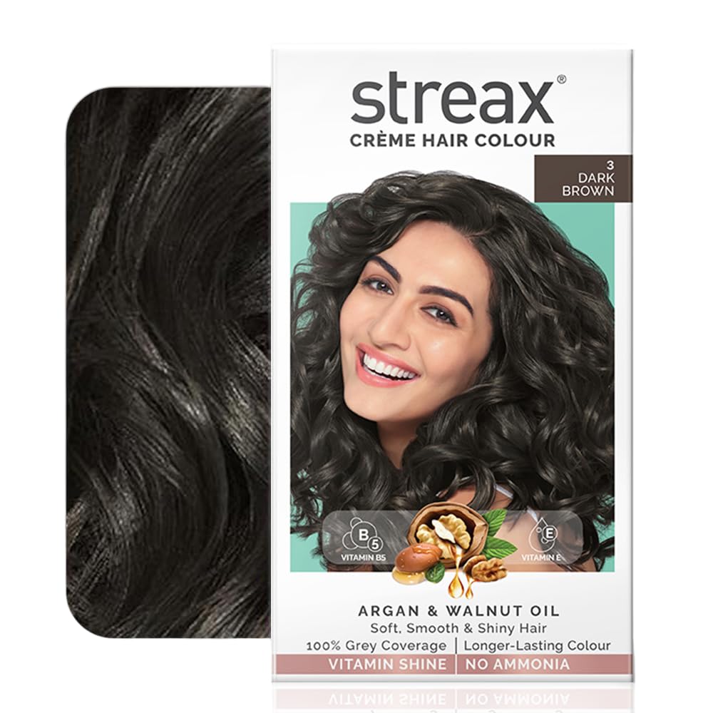 Streax Burgundy Hair Color 3.16 with Argan & Walnut Oil 100% Grey Coverage