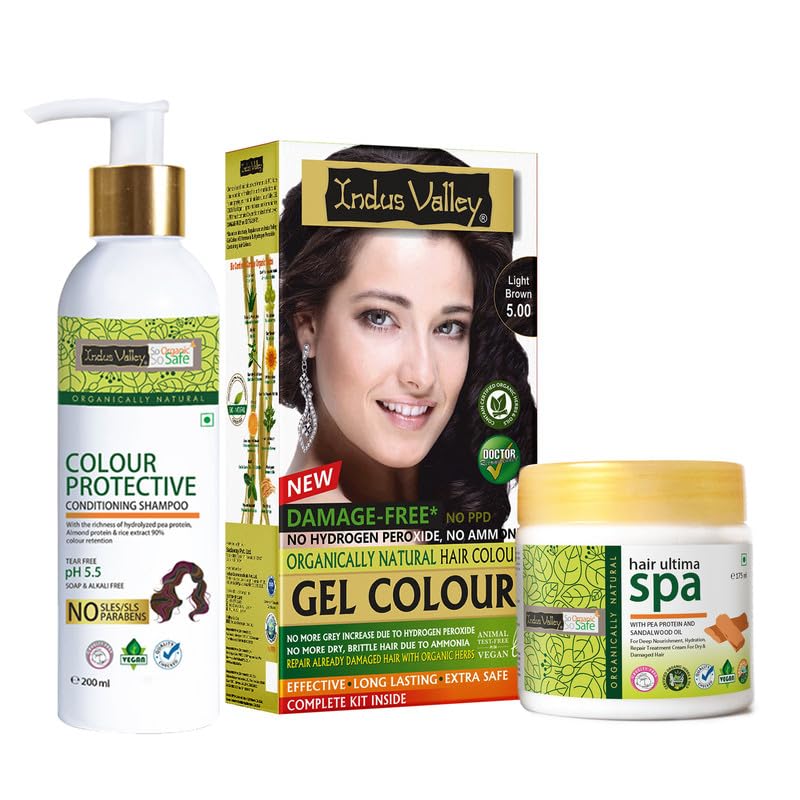 Indus Valley Natural Gel Hair Color Black 220ml Ammonia PPD Free