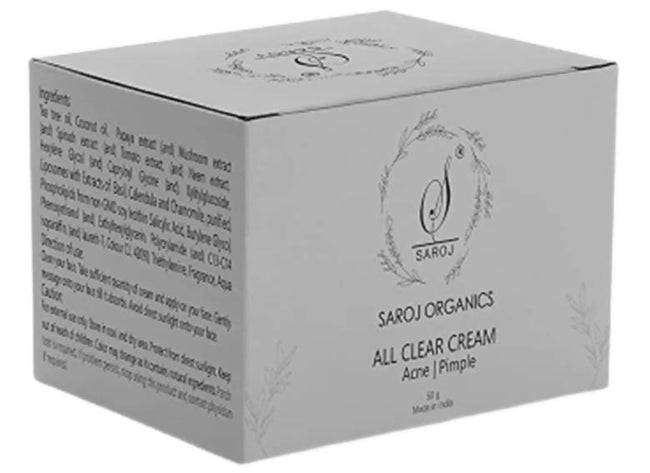 Saroj Organics All Clear Cream For Acne, Pimples Hover Image