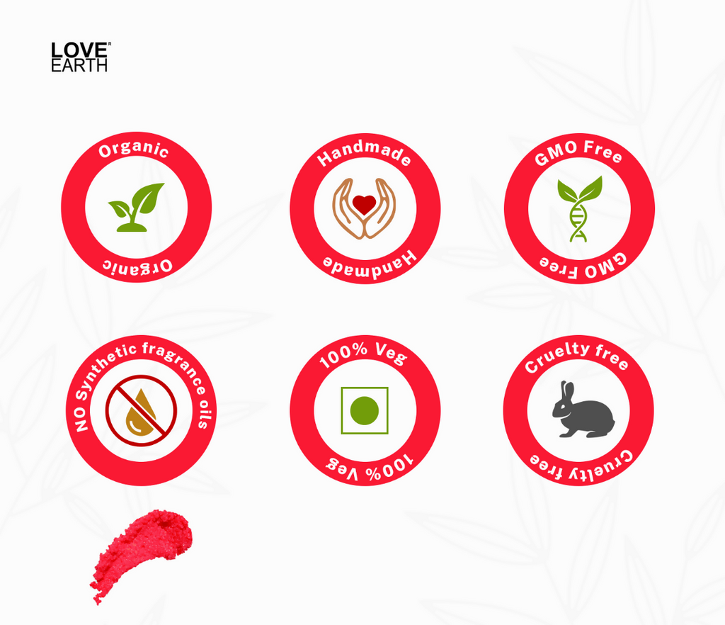 Love Earth Organic Lip Scrub with Shea Butter And Vitamin-E For Lip Hydration And Repair