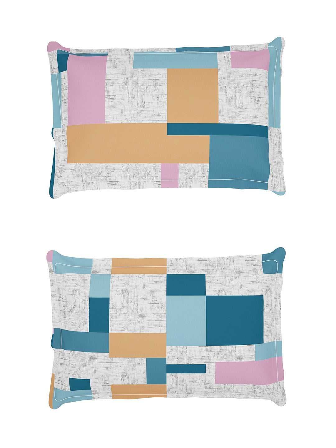 Story@home Arena Grey & White Printed 180 TC Bedsheet & Pillow Covers