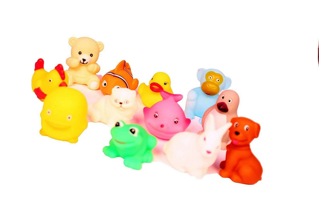 Cable World Plastic Baby Bath Chu Chu Colorful Animal Shape Toy (Multicolor, Multi Design)