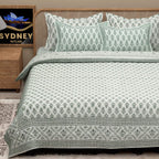 Pink Ethnic Motifs Cotton 200TC King Bedsheet With 2 Zipper Pillow Covers - King Size by House of Ree