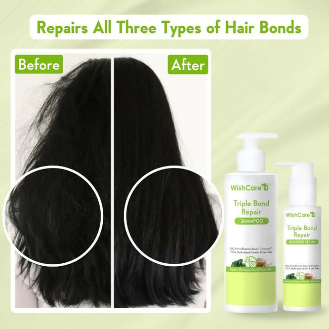 Wishcare Triple Bond Shampoo & Hair Growth Serum Combo Main Image