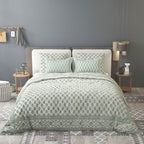 Pink Ethnic Motifs Cotton 200TC King Bedsheet With 2 Zipper Pillow Covers - King Size by House of Ree