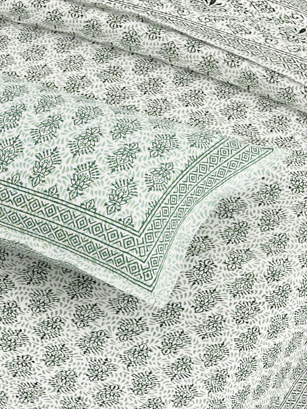 Pink Ethnic Motifs Cotton 200TC King Bedsheet With 2 Zipper Pillow Covers - King Size by House of Ree