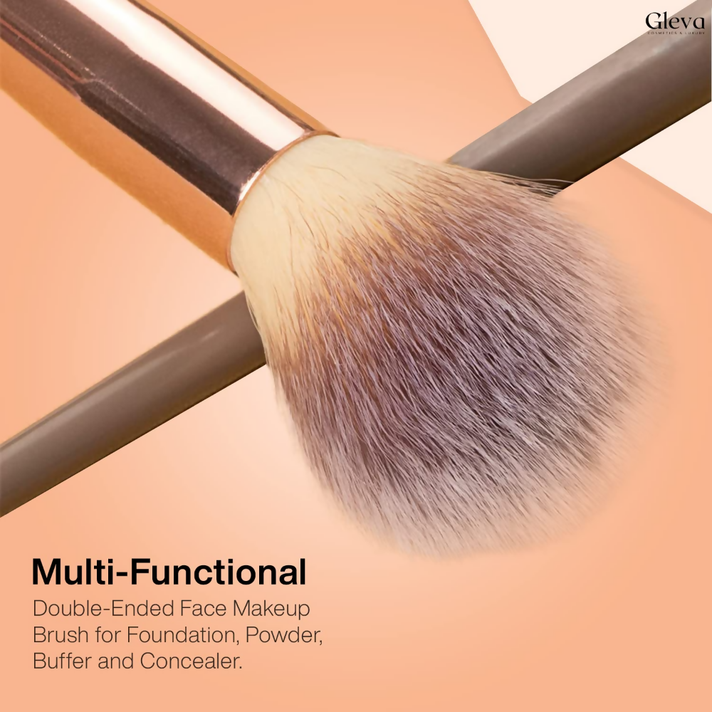 Gleva Multipurpose Kabuki Makeup Brush Dual-Ended Foundation Brush