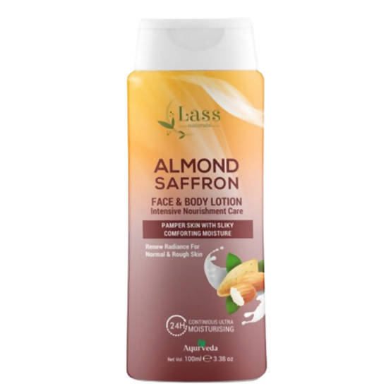 Lass Naturals Almond Saffron Face & Body Lotion Hover Image