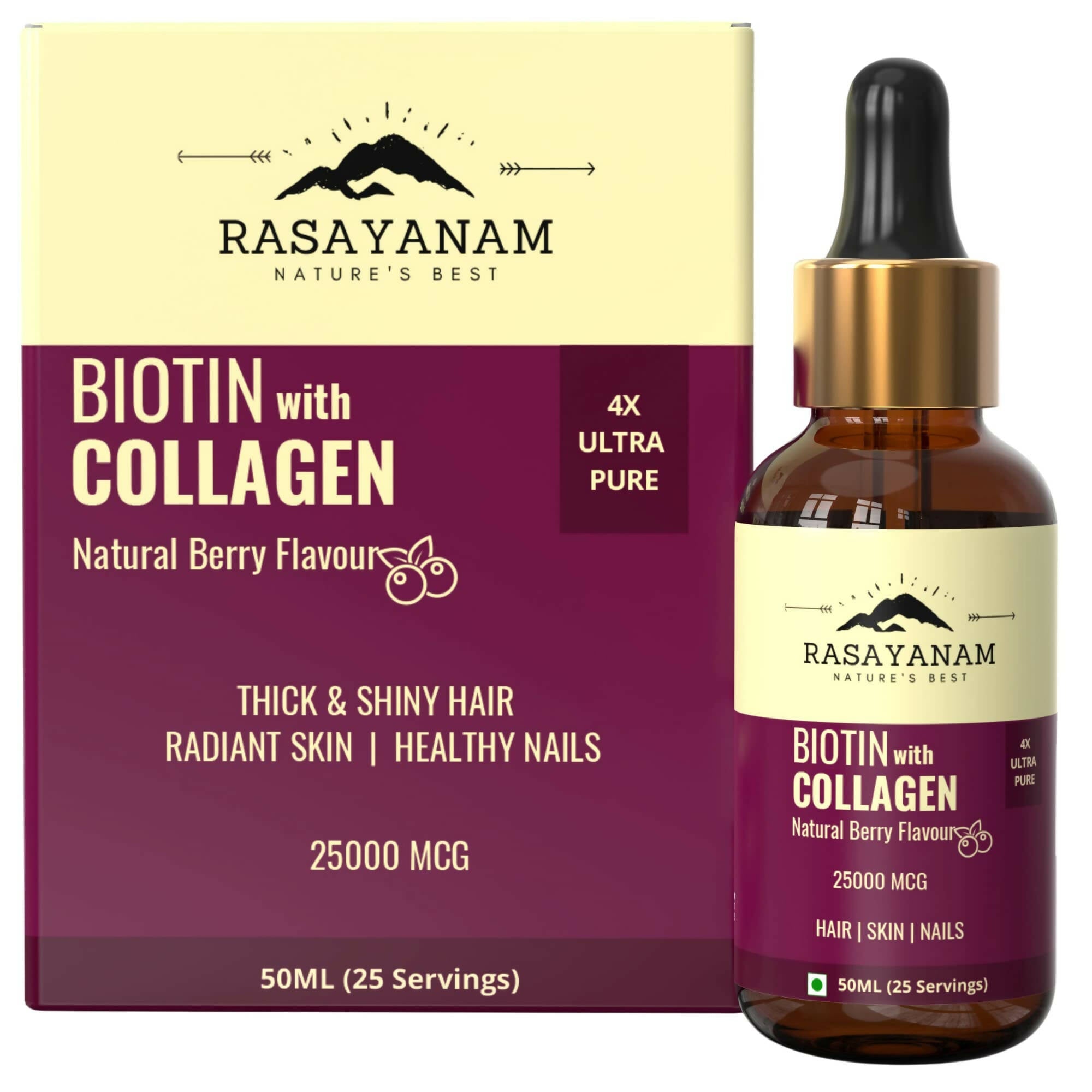 Rasayanam Liquid Biotin & Collagen for Hair Growth