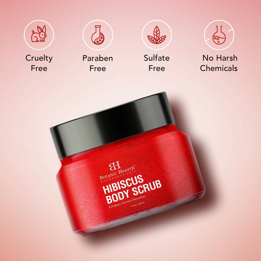 Botanic Hearth Hibiscus Body Scrub For Brighter, Smoother, Hydrated & Moisturized Skin