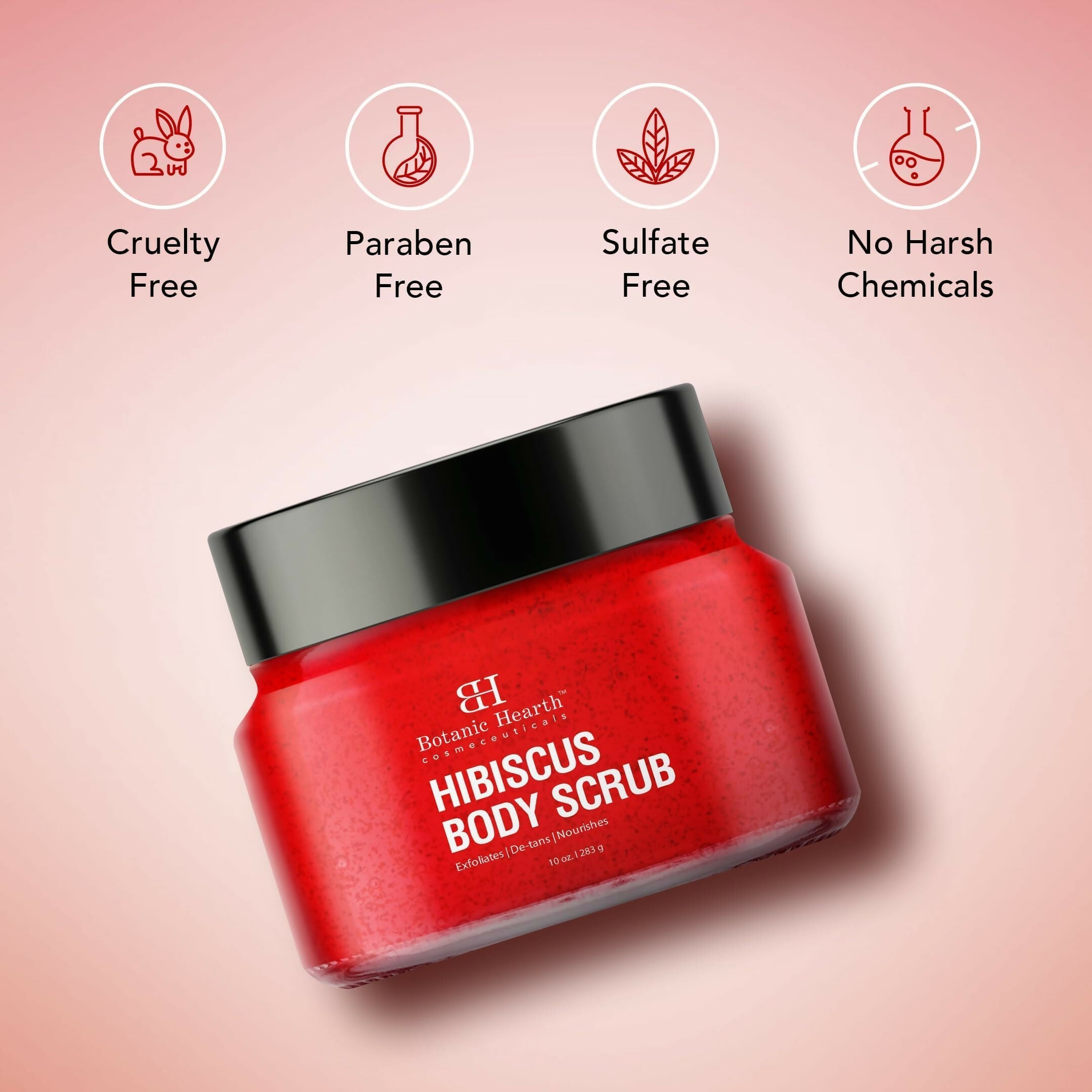 Botanic Hearth Hibiscus Body Scrub For Brighter, Smoother, Hydrated & Moisturized Skin