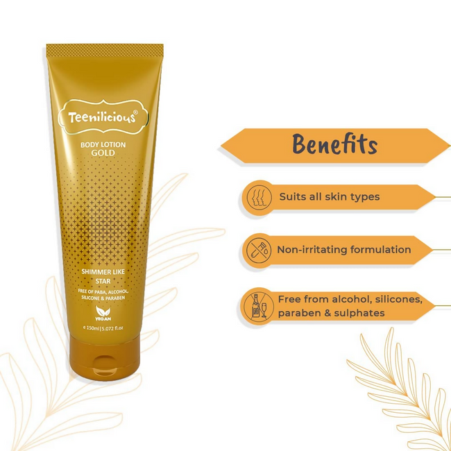 Teenilicious Gold Sparkle Body Lotion Main Image