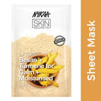 Nykaa Skin Secrets Indian Rituals Besan + Turmeric Sheet Mask For Calm & Moisturised Skin