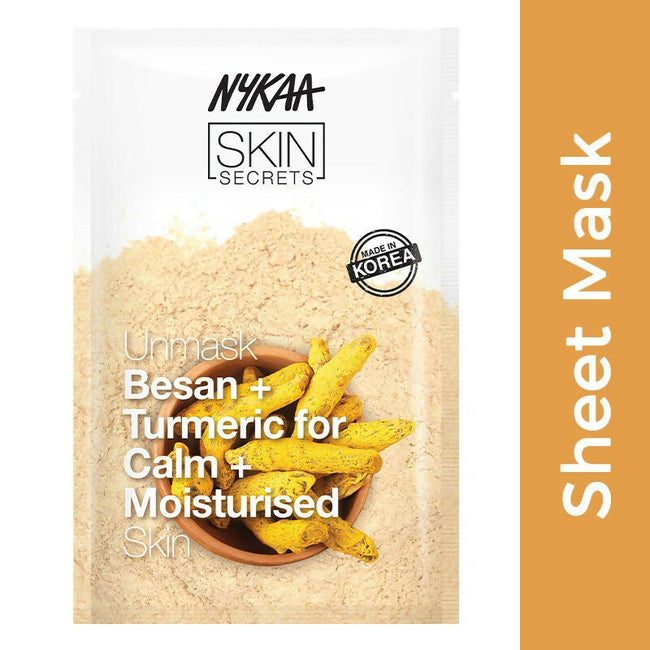 Nykaa Skin Secrets Indian Rituals Besan + Turmeric Sheet Mask For Calm & Moisturised Skin Main Image