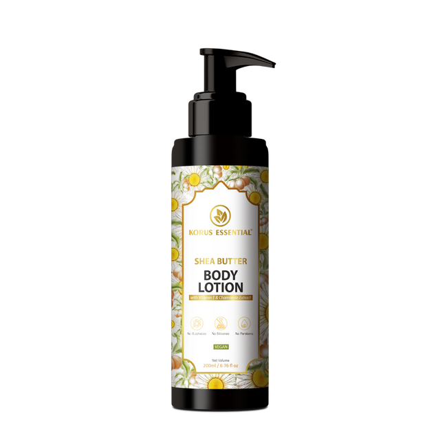 Korus Essential Shea Butter Body Lotion With Vitamin E & Chamomile Extract Hover Image