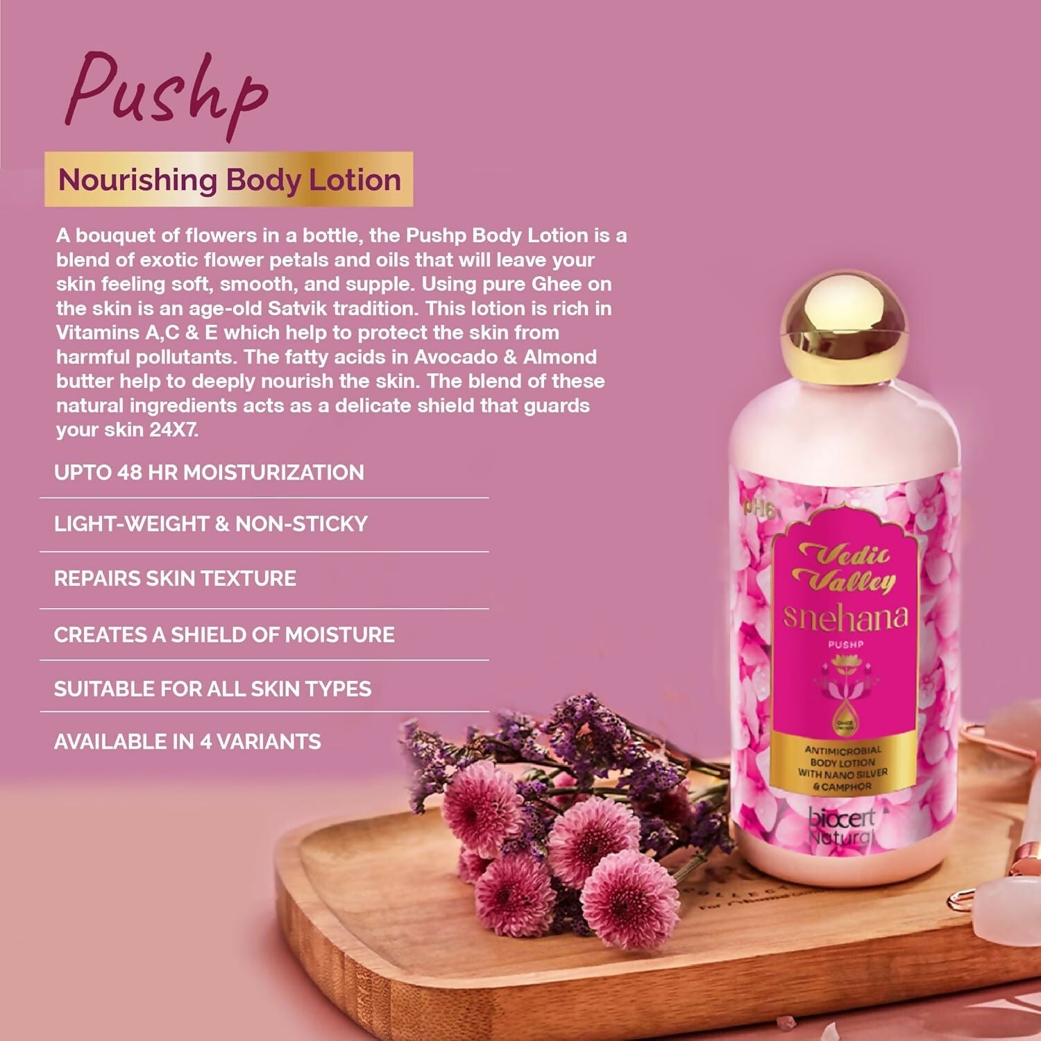 Vedic Valley Pushp Body Lotion for Women & Men