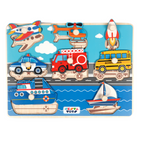 Nesta Toys Wooden Vehicle Knob Puzzle (8 Pcs)