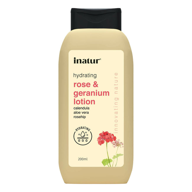Inatur Rose and Geranium Lotion Hover Image