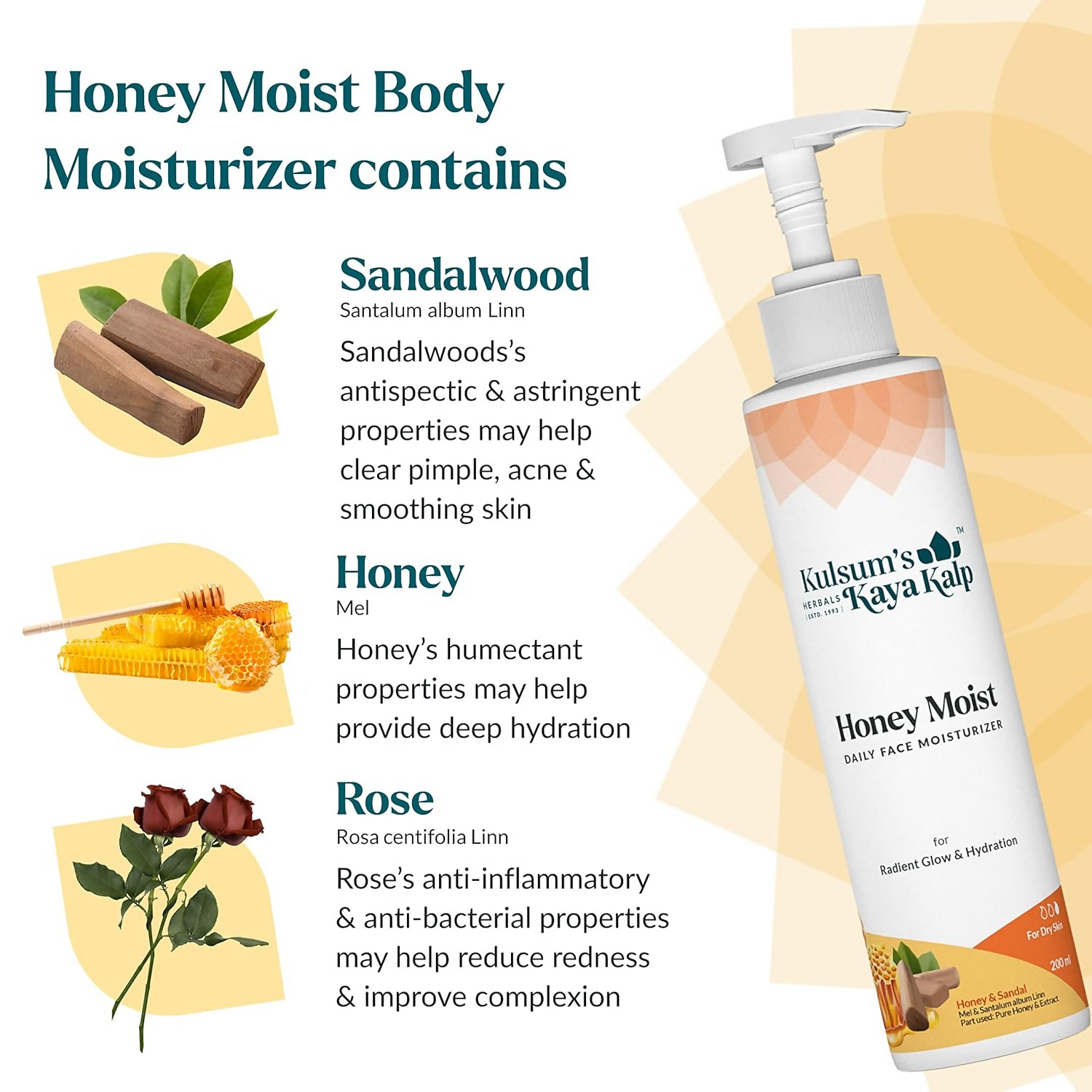 Kulsum's Kaya Kalp Honey Moist Face & Body Moisturizer For Radiant Glow & Hydration