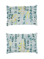 Story@home Arena Grey & Blue Floral Printed 180 TC Bedsheet & Pillow Covers