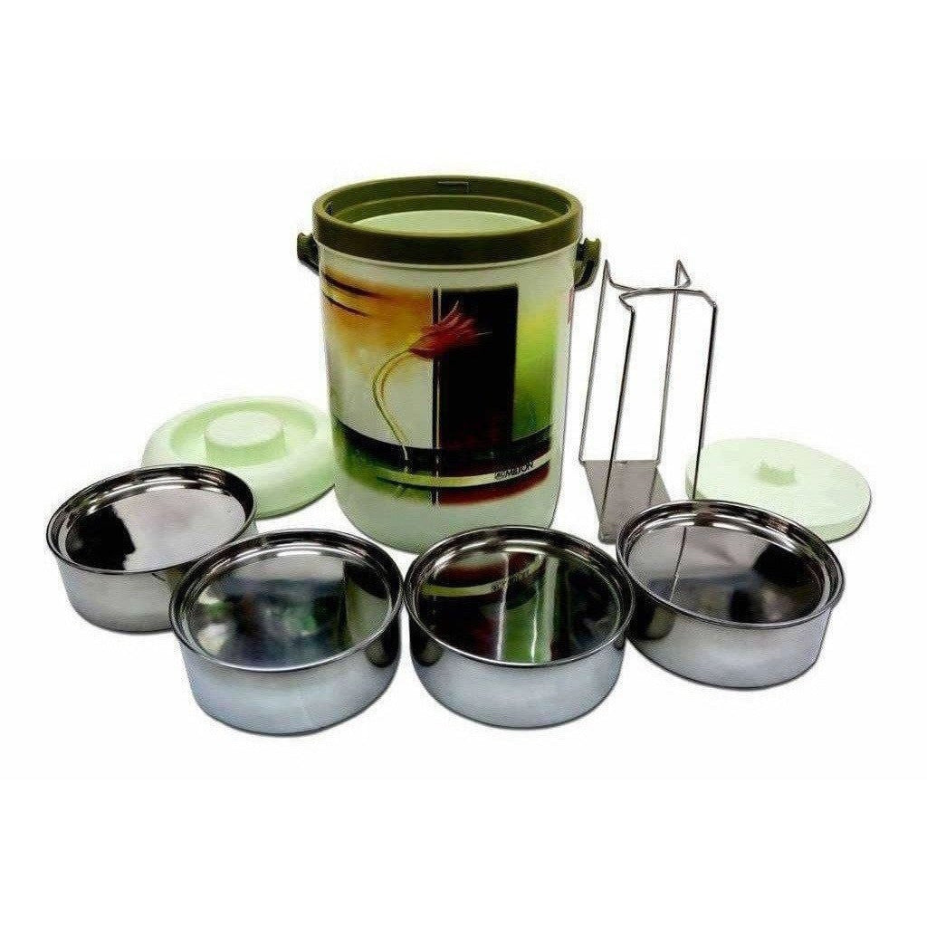 Milton Knight Stainless Steel Insulated Lunch Box-Lunch Carrier - 4 Box Lunch