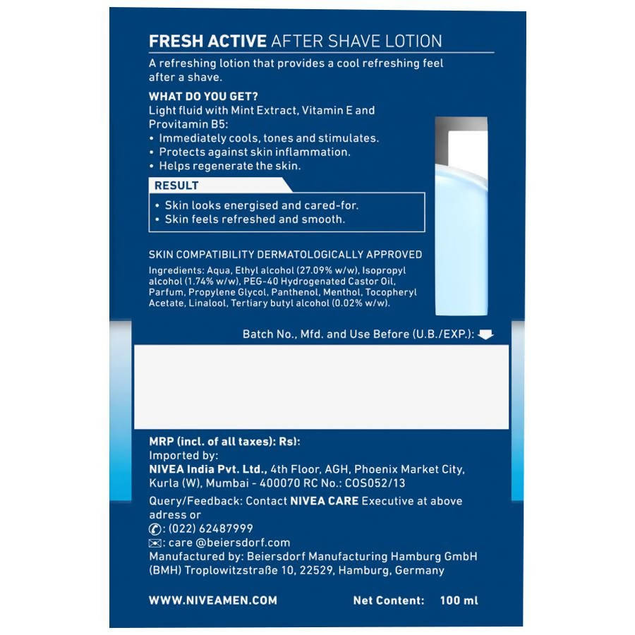 Nivea Men Fresh Active After Shave Lotion