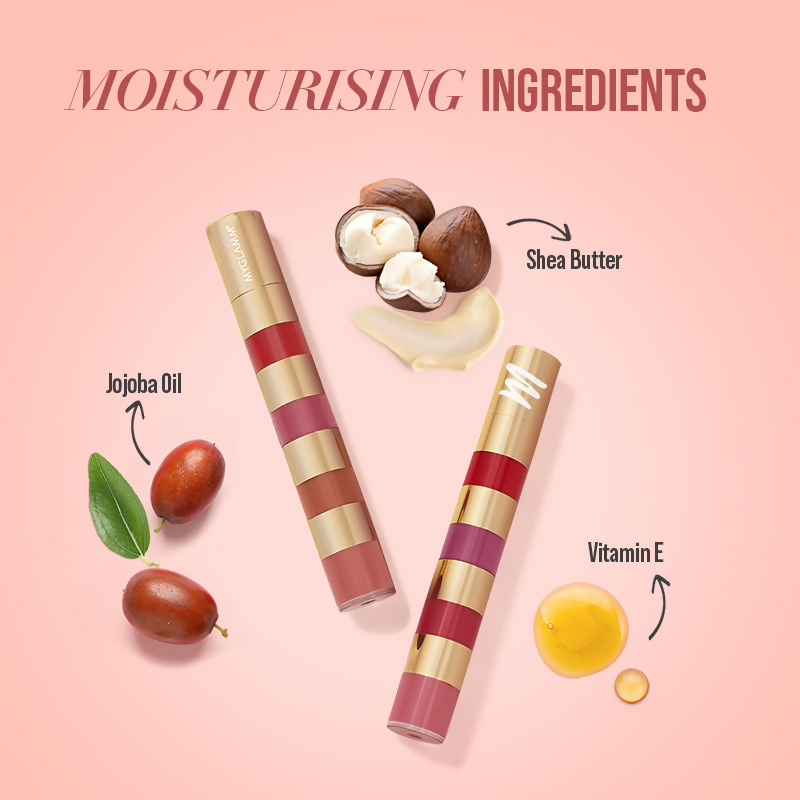 MyGlamm Super 4 Liquid Lipstick Stack - True Bolds