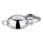 Vinod Platinum Triply Stainless Steel Kadai With Lid