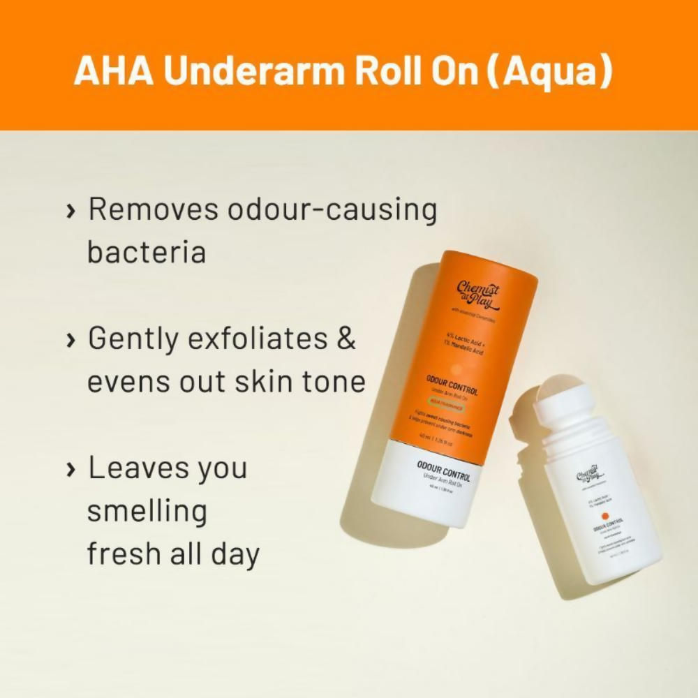 Chemist At Play Lactic Acid Exfoliating Body Wash & AHA Underarm Roll-On Combo