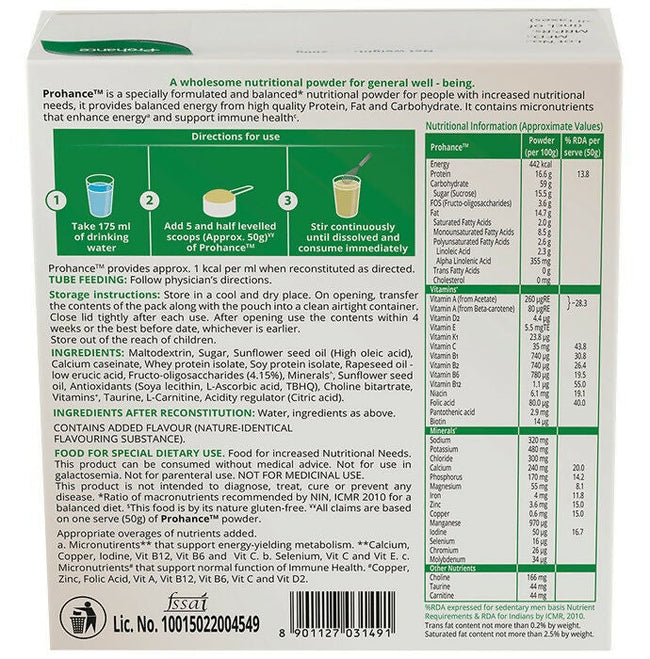 Prohance Complete Nutritional Drink Powder - Vanilla Flavor Main Image