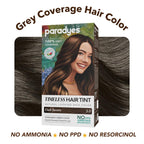 Paradyes Dark Brown Permanent Hair Color, Grey Coverage, No PPD or Ammonia