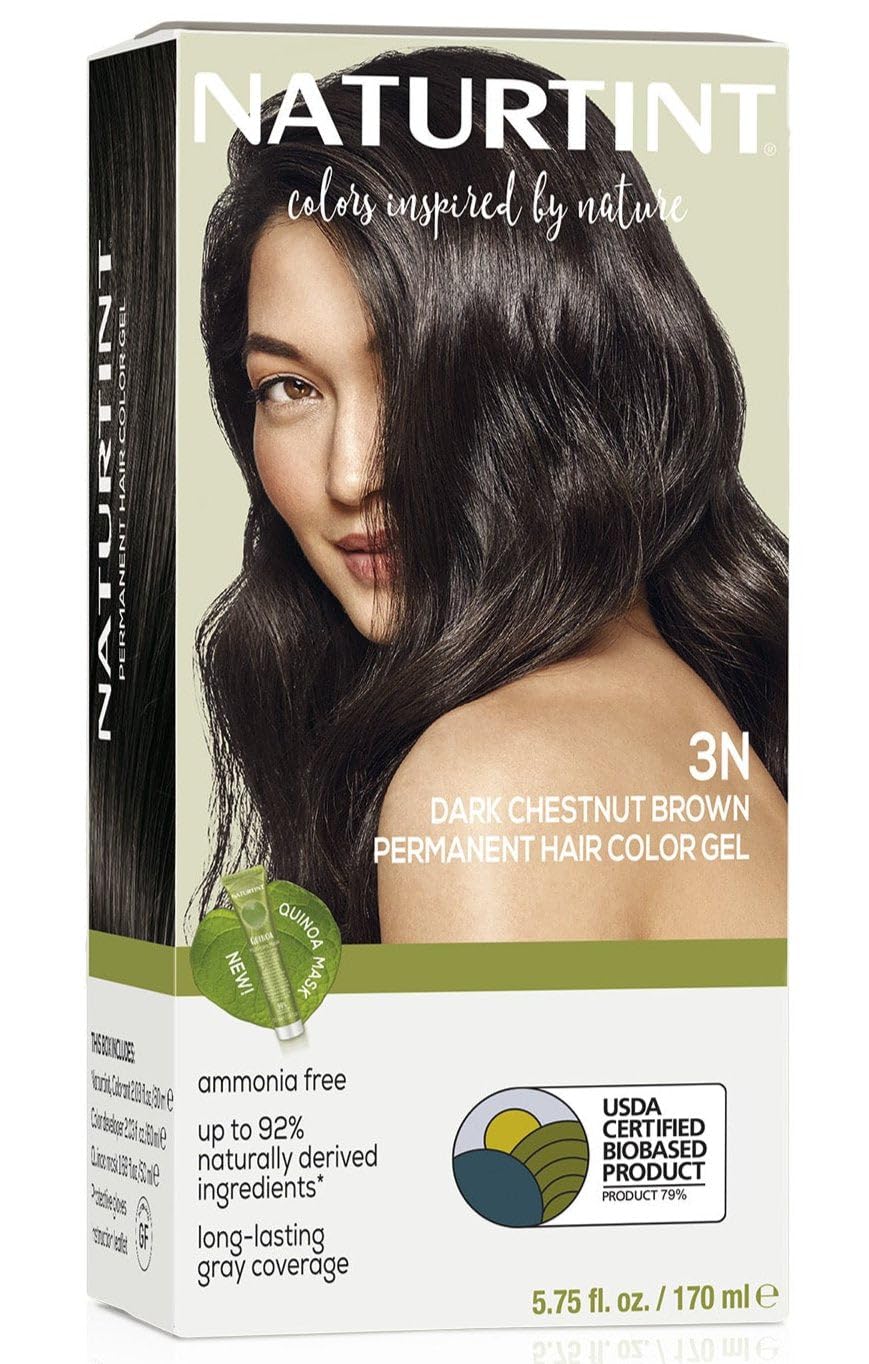 Naturtint 4N Medium Brown Hair Color Gel, Vegan, Ammonia-Free, Grey Coverage