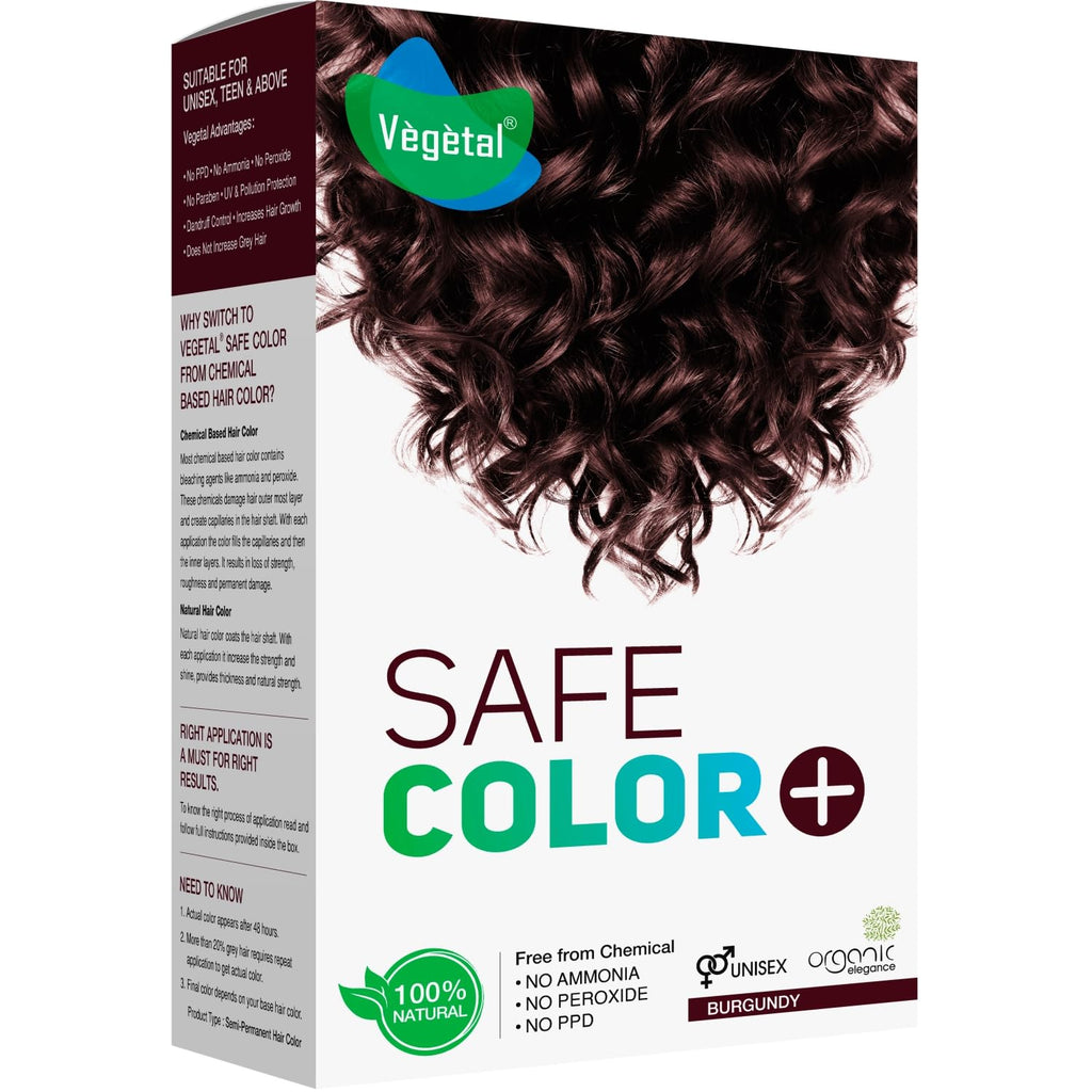 Vegetal Safe Hair Color Organic Soft Black Hair Color 100g Ammonia-Free for Men & Women