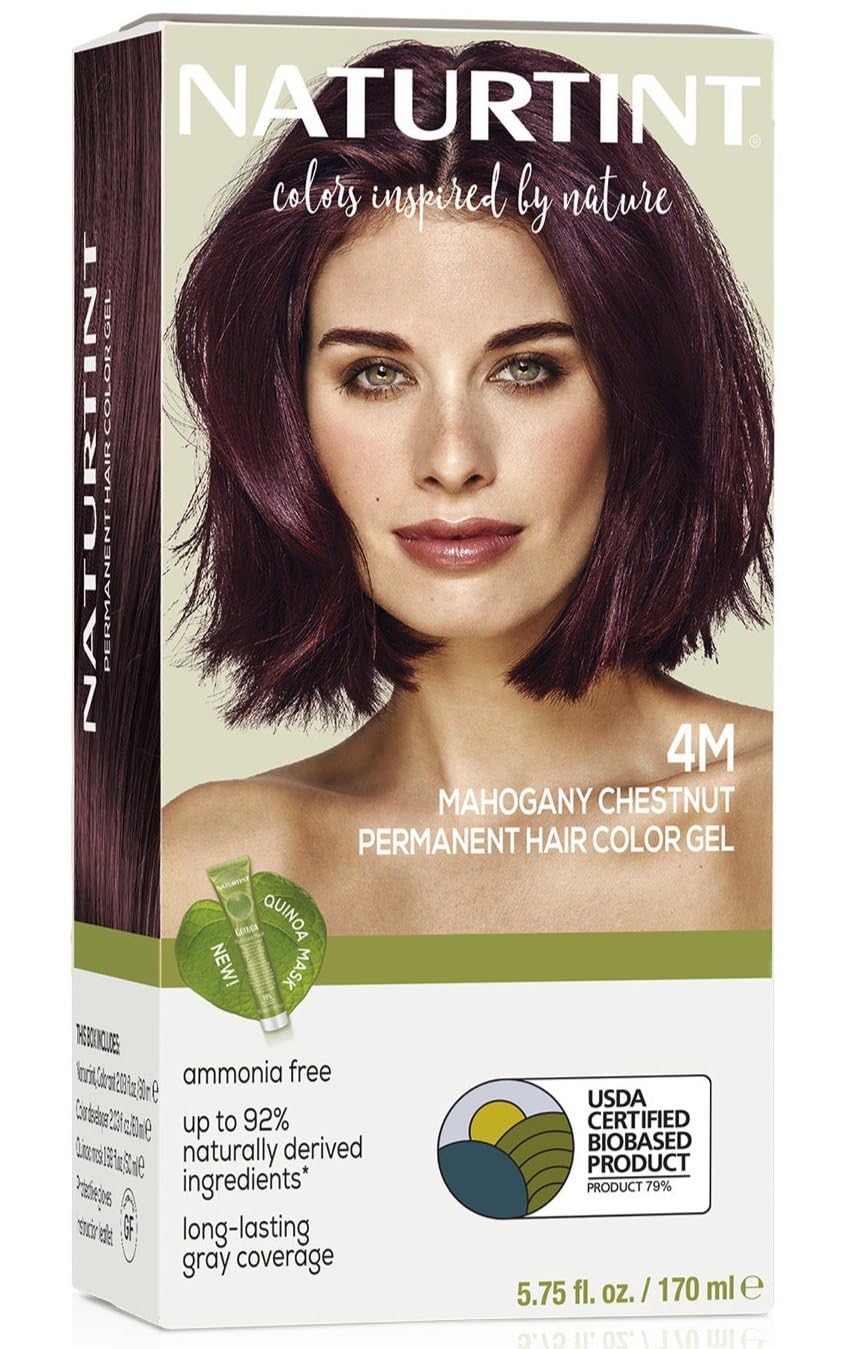 Naturtint 4N Medium Brown Hair Color Gel, Vegan, Ammonia-Free, Grey Coverage