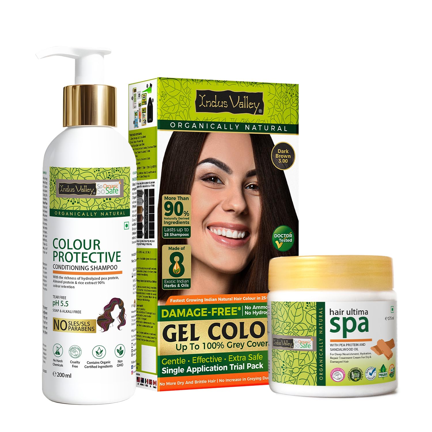 Indus Valley Natural Gel Hair Color Black 220ml Ammonia PPD Free